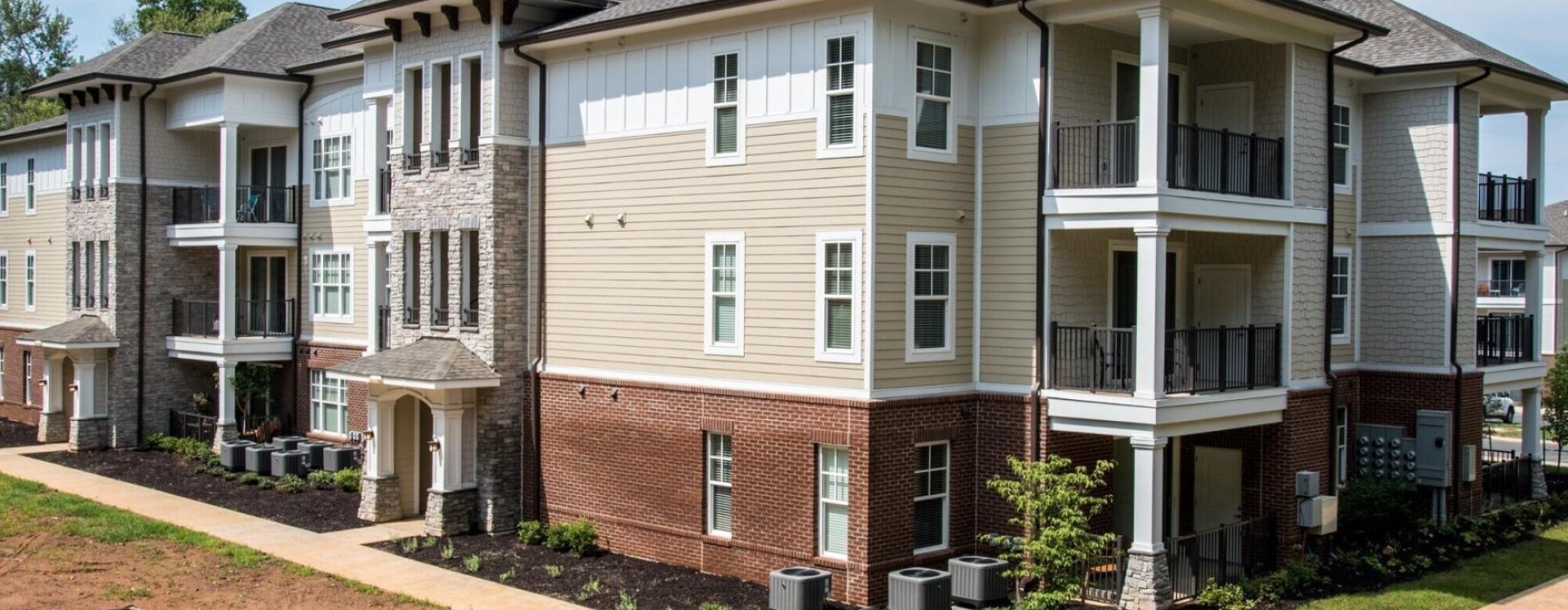 a multi story building with many windows