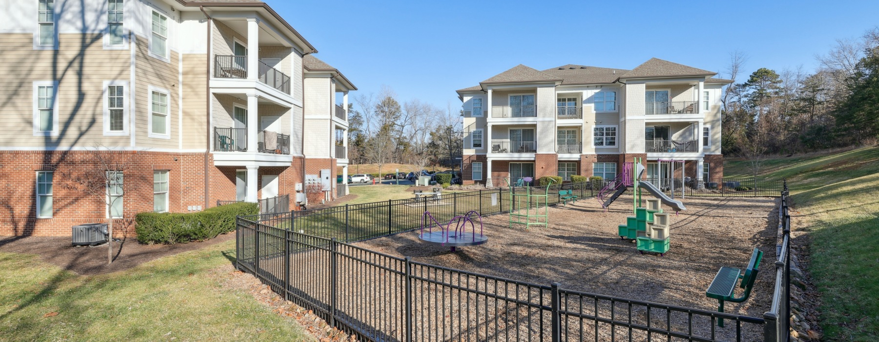 playground with fence 
