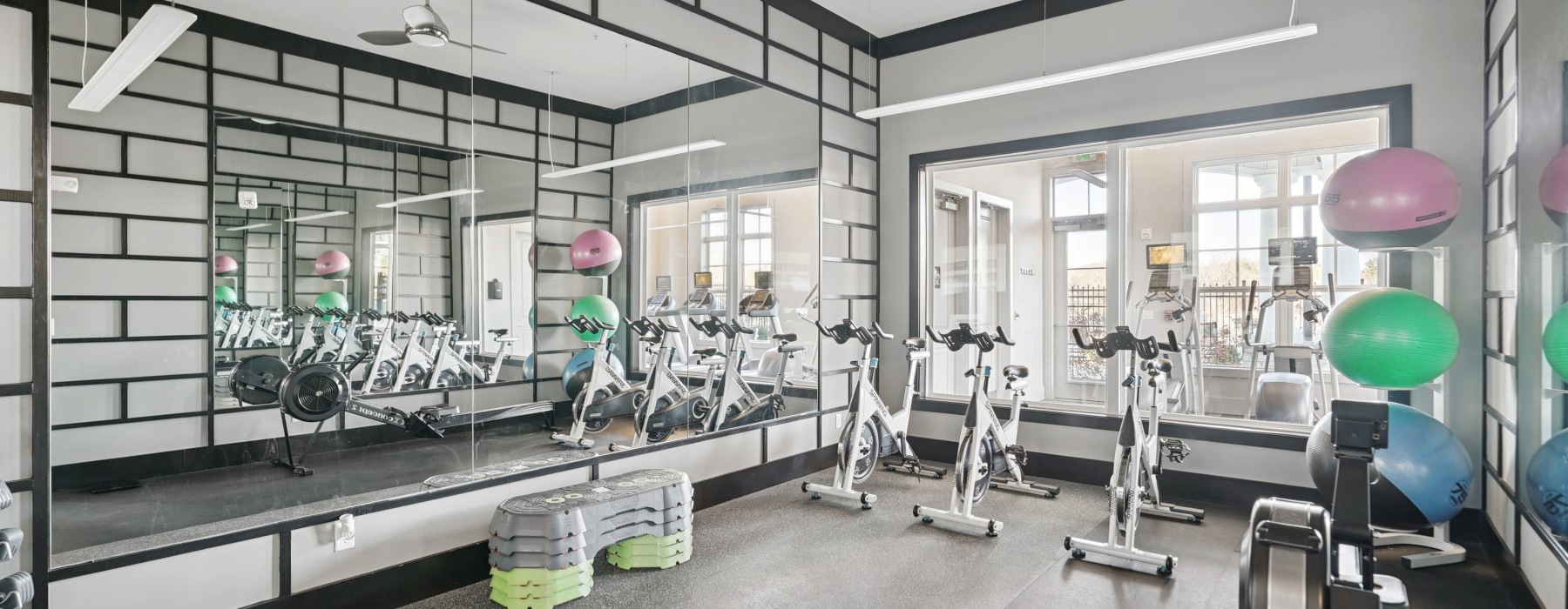 fitness center with high end gym equipment